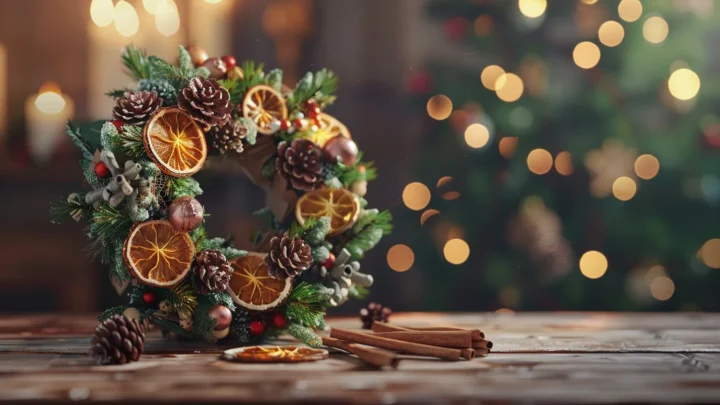 Créez une couronne de Noël écologique en recyclant des rouleaux de carton