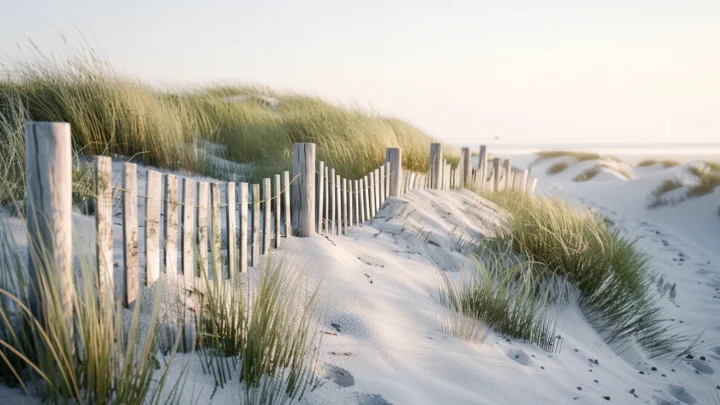 Installer une ganivelle pour préserver les dunes côtières